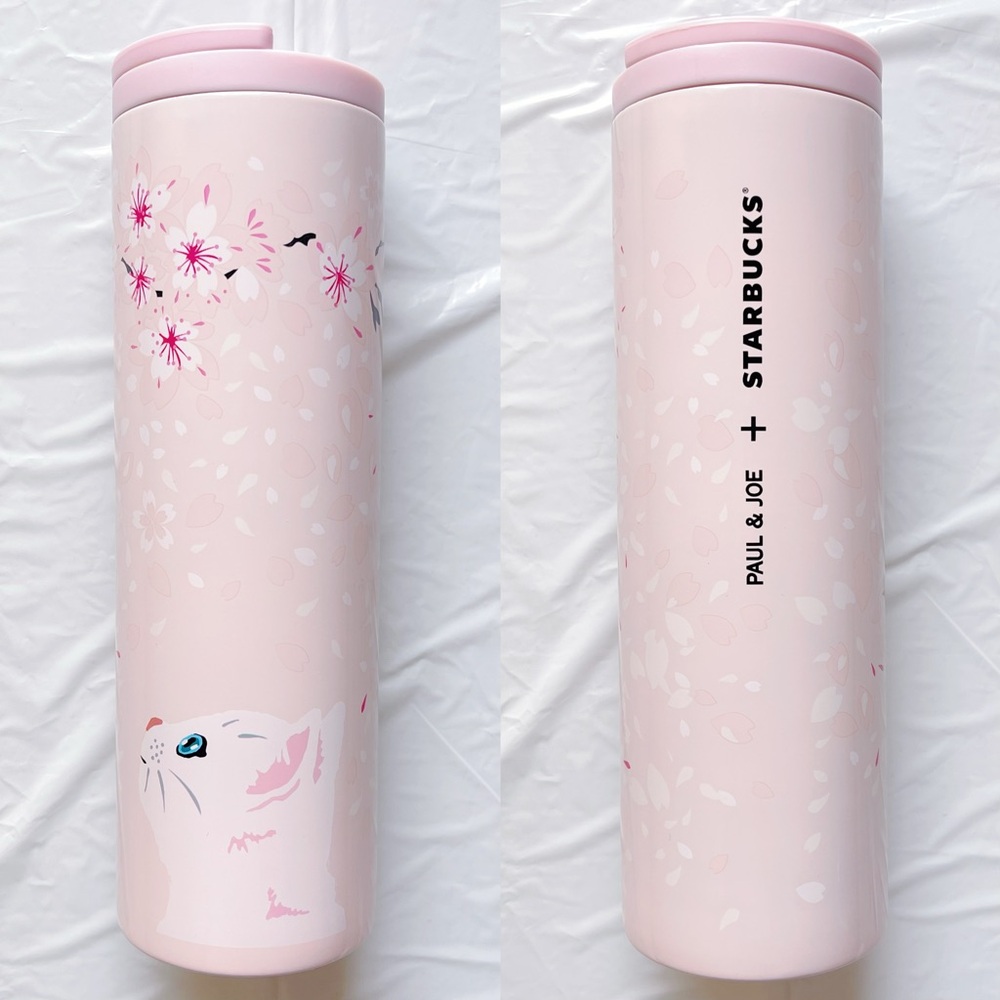 Starbucks x Paul & Joe Sakura Cat Stainless Bottle 473mL Tumbler Rare Limited